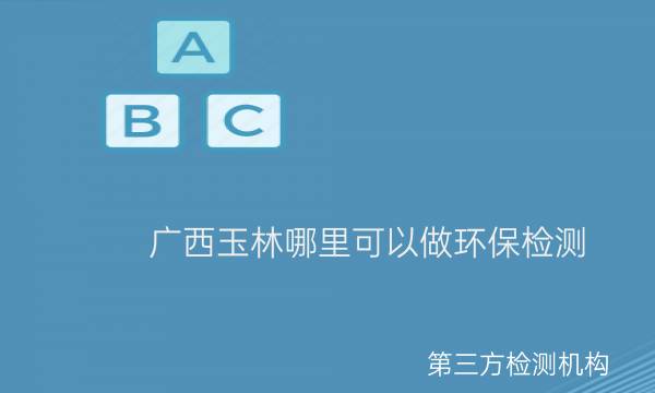 广西玉林哪里可以做环保检测